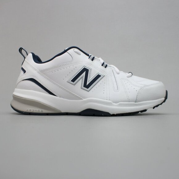 New Balance Mens 10.5 2E Wide 608 v5 White Blue Training Shoes Sneakers MX608WN5 - Picture 4 of 12